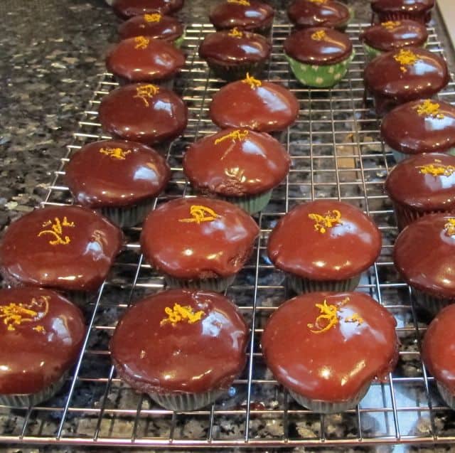 glazed chocolate cupcakes