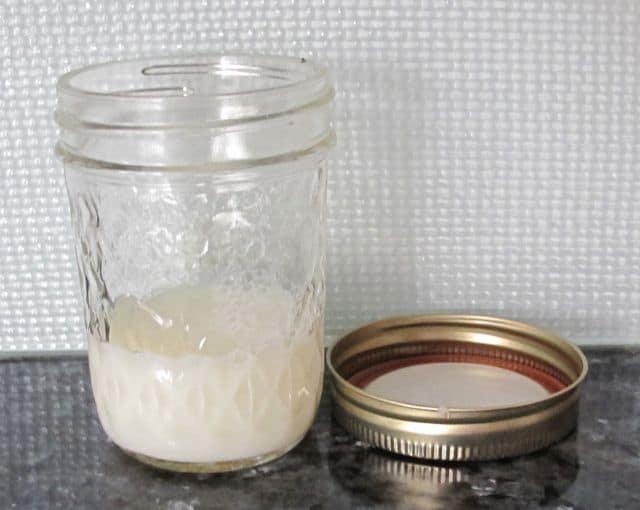 frothing milk with a jar instead of a gadget
