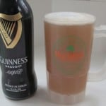 Guinness beer bottle and full glass