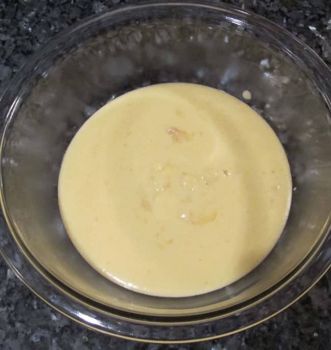 pastry cream ready for chilling in refrigerator