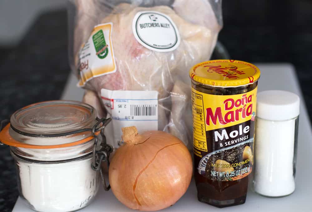Ingredients for not-quite-homemade mole