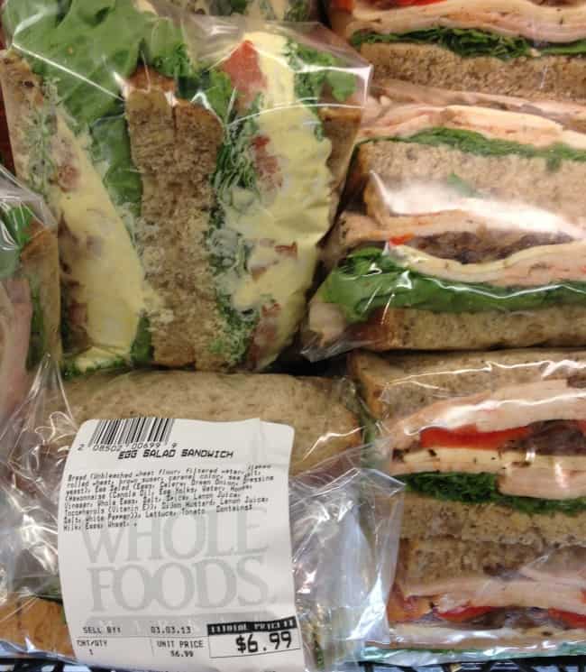 store-bought sandwich