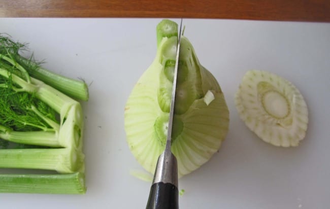 cutting fennel