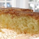a slab of almond coconut cake