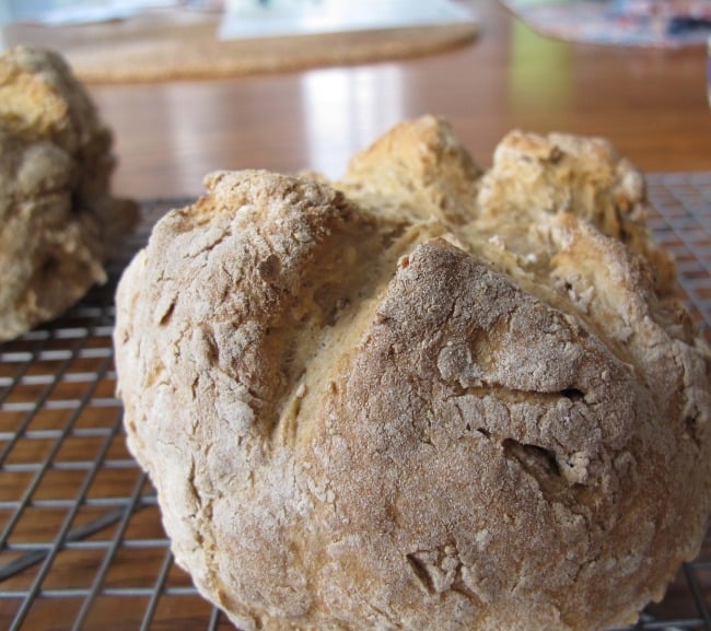 loaf of traditional soda bread (no currants)