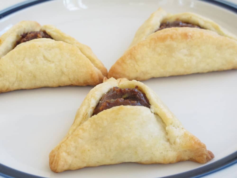Hamantaschen with a delicious nut, chocolate and orange filling. | Mother Would Know