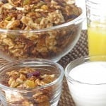 Matzo granola at breakfast