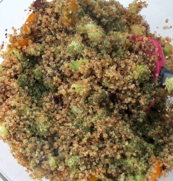 Add a few herbs to amp up the taste of quinoa and vegetable salad. | Mother Would Know