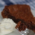 Piece of chocolate chess pie