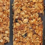 granola bars lined up