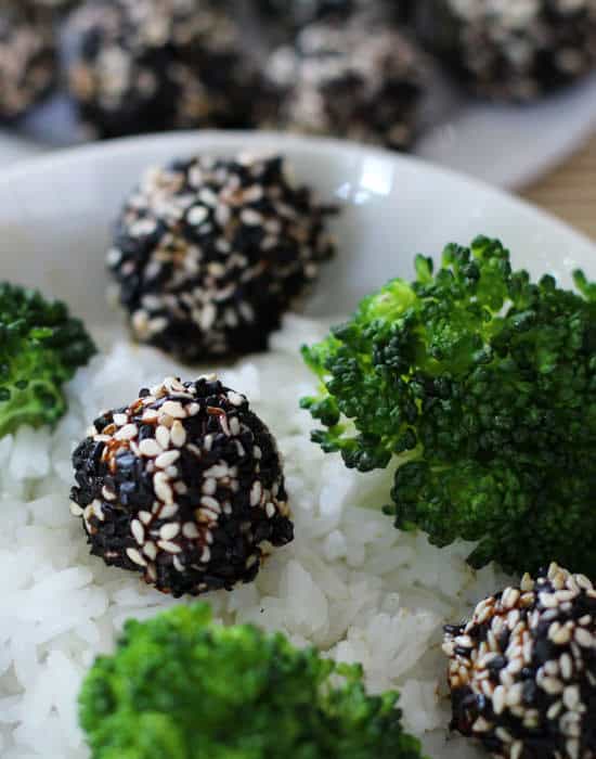 Sesame crusted tiny meatballs, a lovely appetizer, side or main dish | Mother Would Know