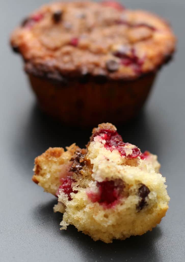Chocolate Cranberry Streusel Muffins - Mother Would Know