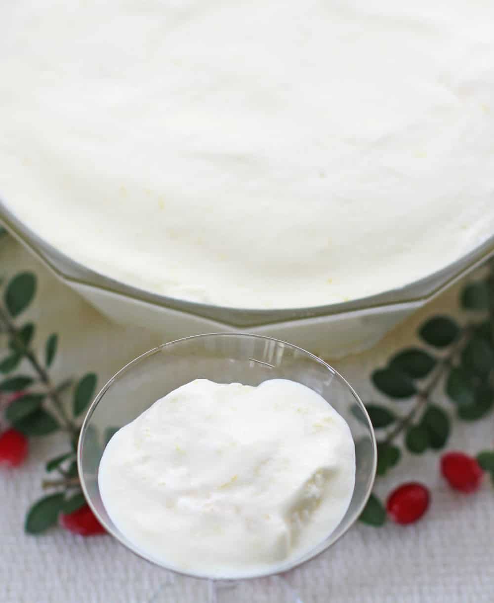 Making lemon chiffon mousse with pasteurized eggs eliminates the risk of salmonella from raw eggs.
