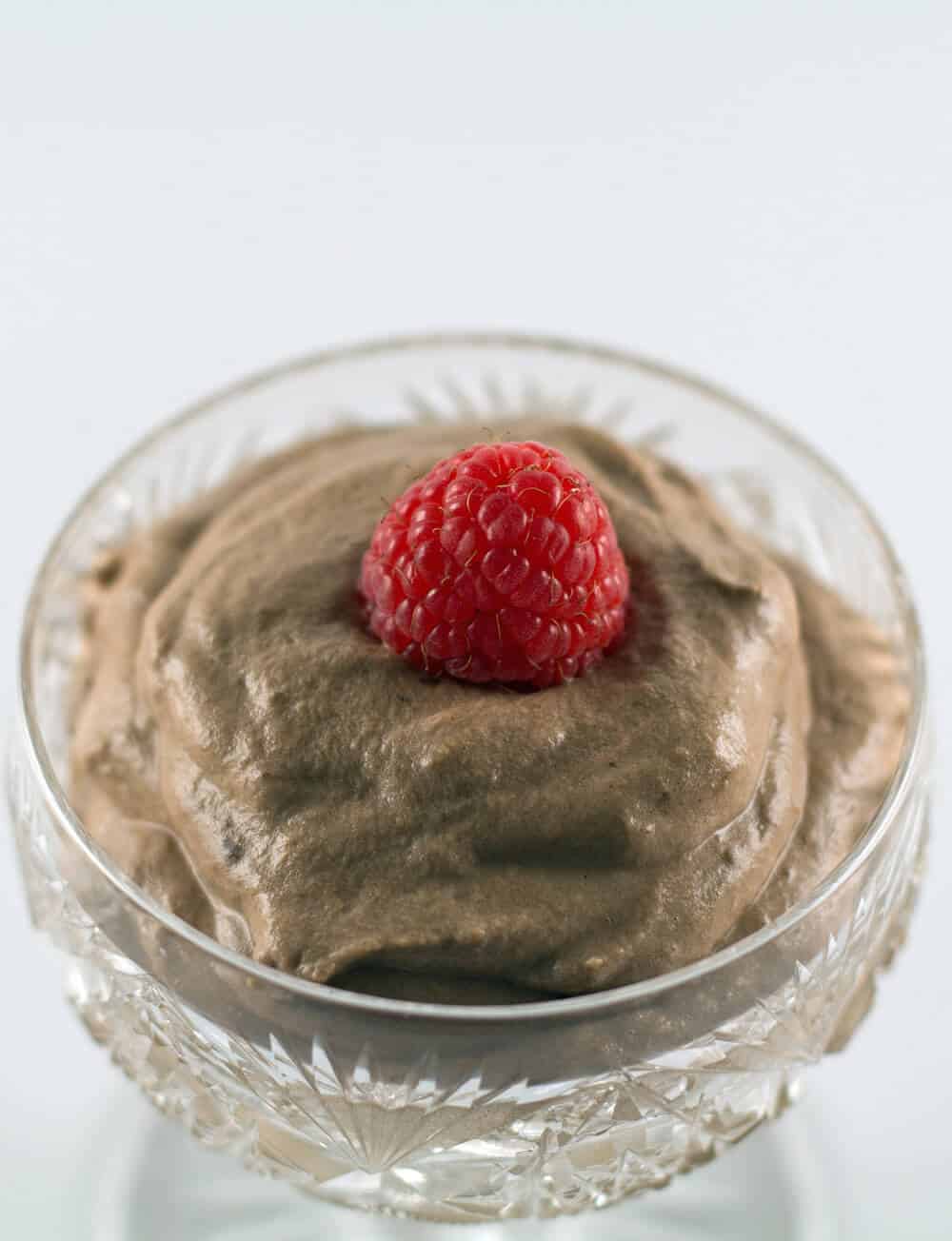 Creamy chocolate mousse is an elegant Valentine's Day (or any day) dessert
