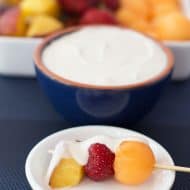 3 Ingredient Sweet Creamy Summer Fruit Dip