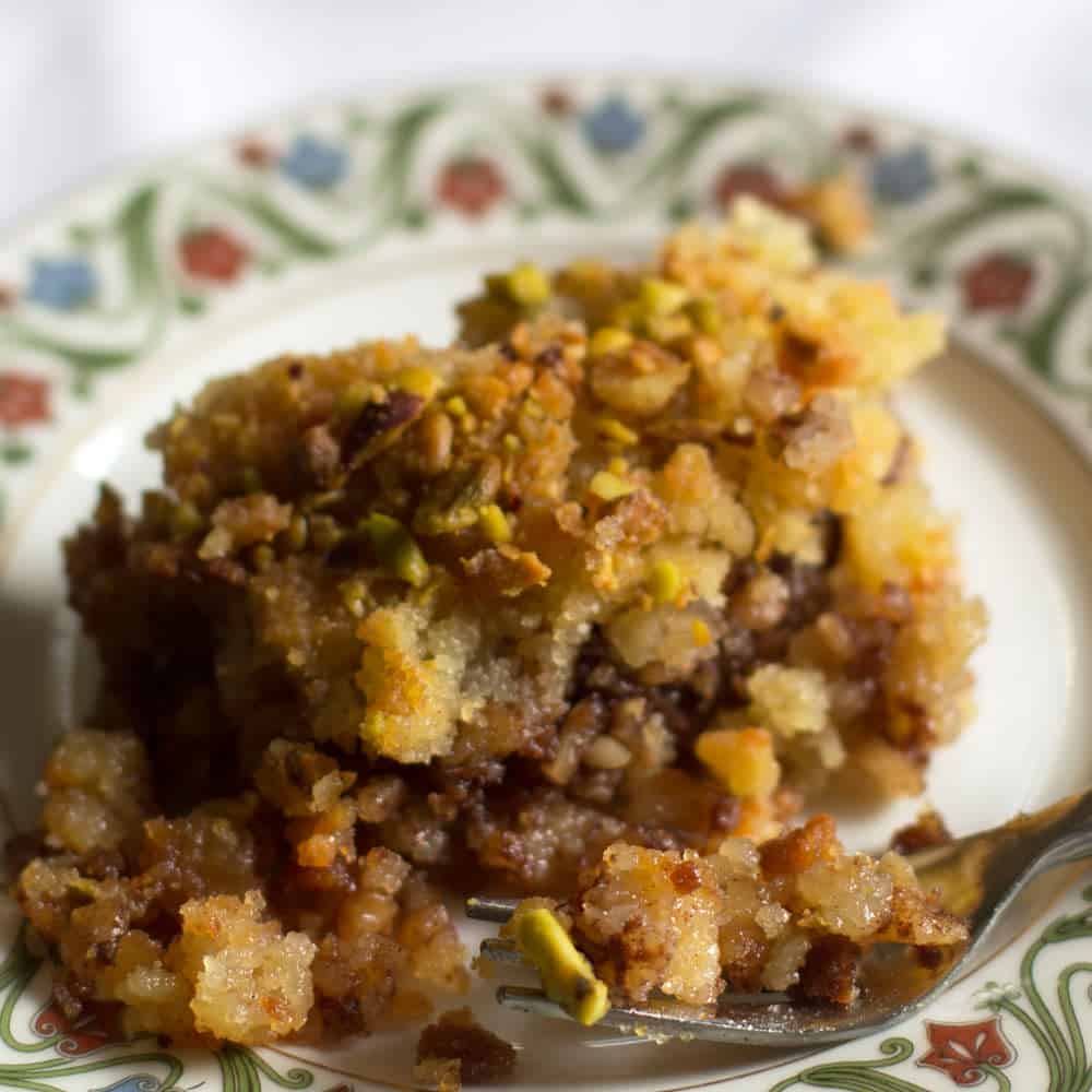 Arabic Walnut-Filled Knafeh Dessert