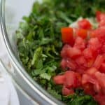 vegetables for tabouli before mixing