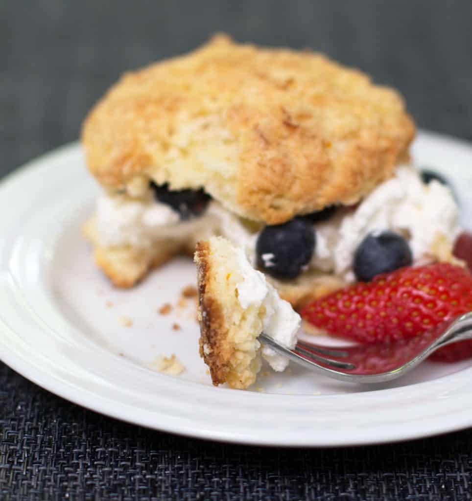 Slightly Sweet Orange Buttermilk Biscuits for Berry Shortcakes