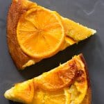 Slices of Cast Iron Orange Olive Oil Upside Down Cake