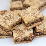 Derby pie shortbread bars scattered