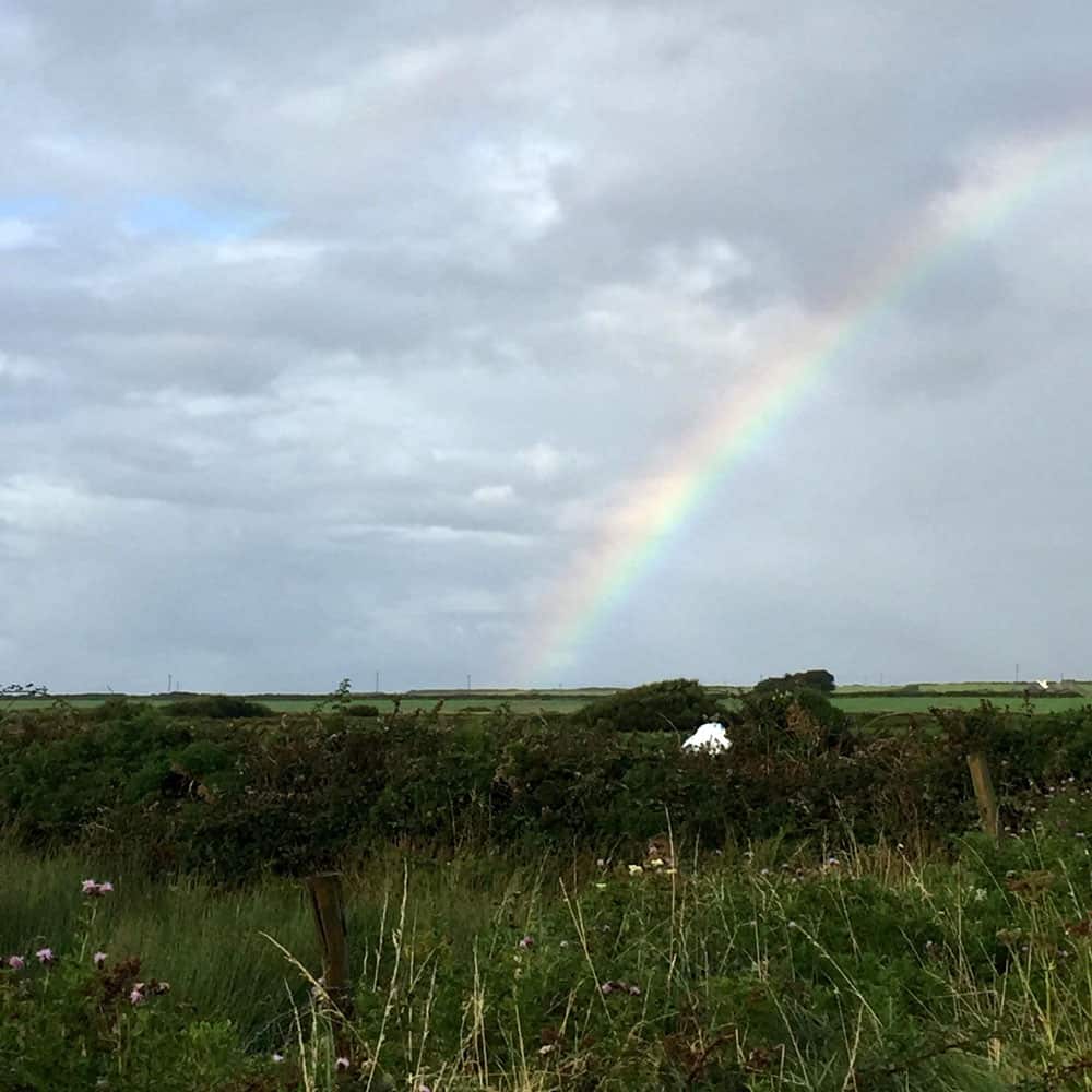 rainbow near Creevagh Heights B&B in County Mayo, Ireland
