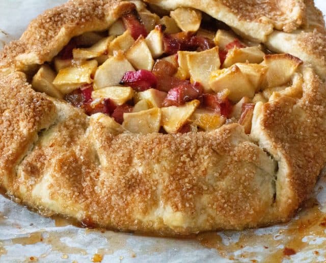 Apple Rhubarb Galette - Glorious, Free-Form Pie - Mother Would Know