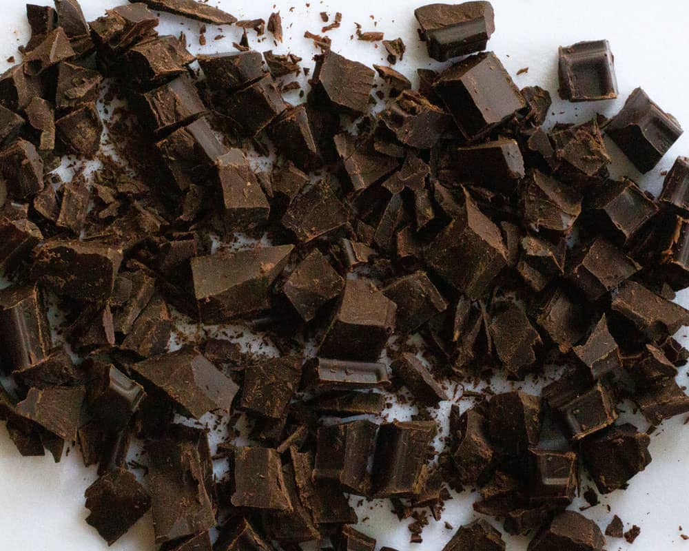 chopped chocolate for brownies