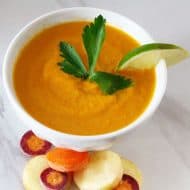 Vegan Curried Coconut Carrot Soup