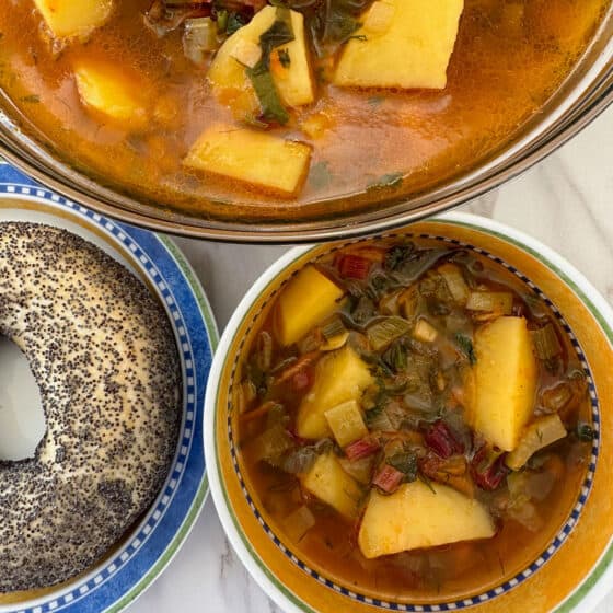Beet Greens Soup, The Vegan Version