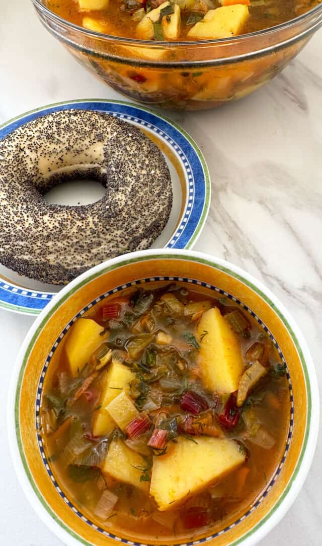 Beet Greens Soup, The Vegan Version Mother Would Know