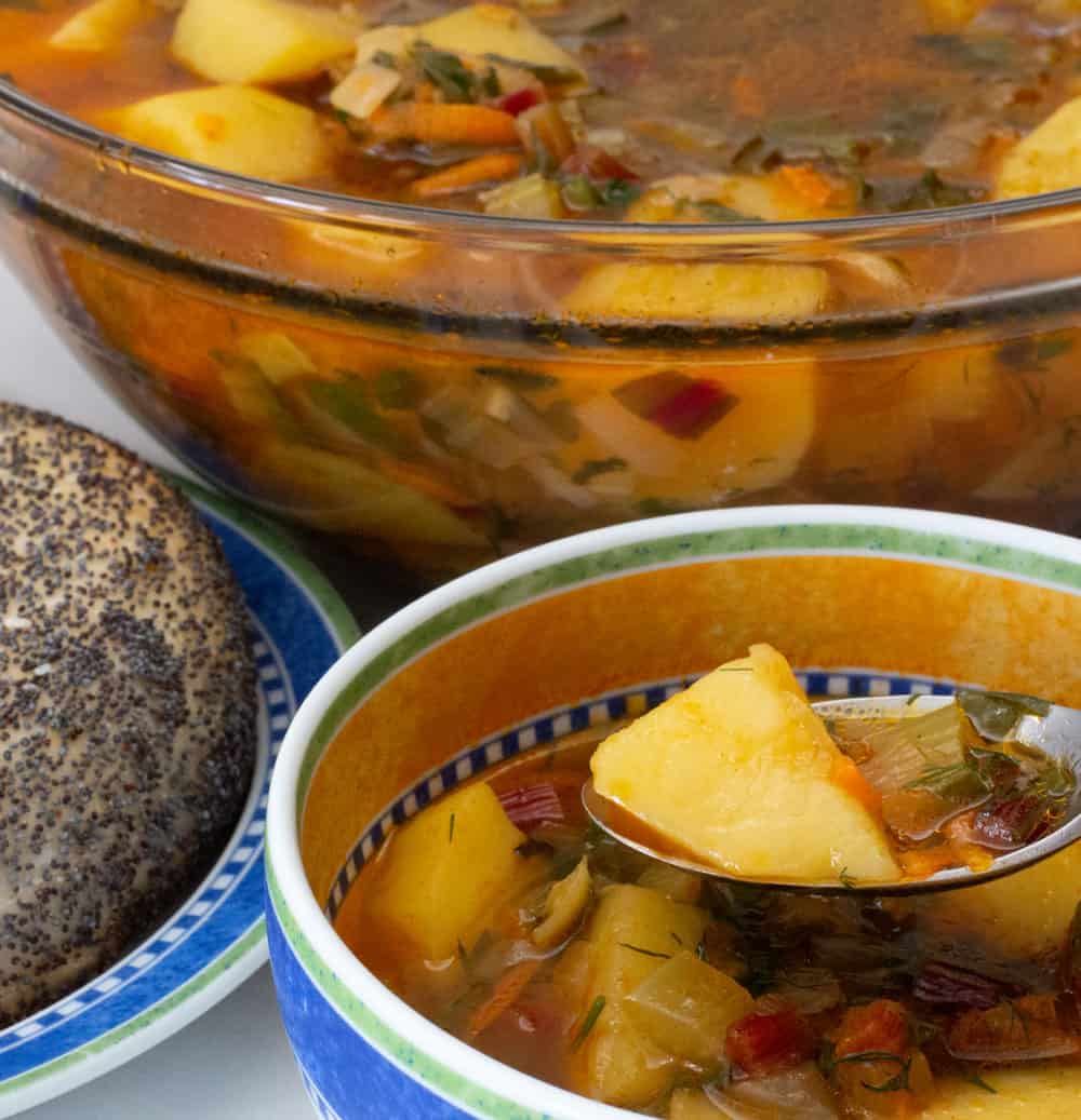 Beet Greens Soup, The Vegan Version Mother Would Know