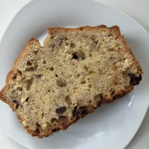 banana bread made with too little baking powder